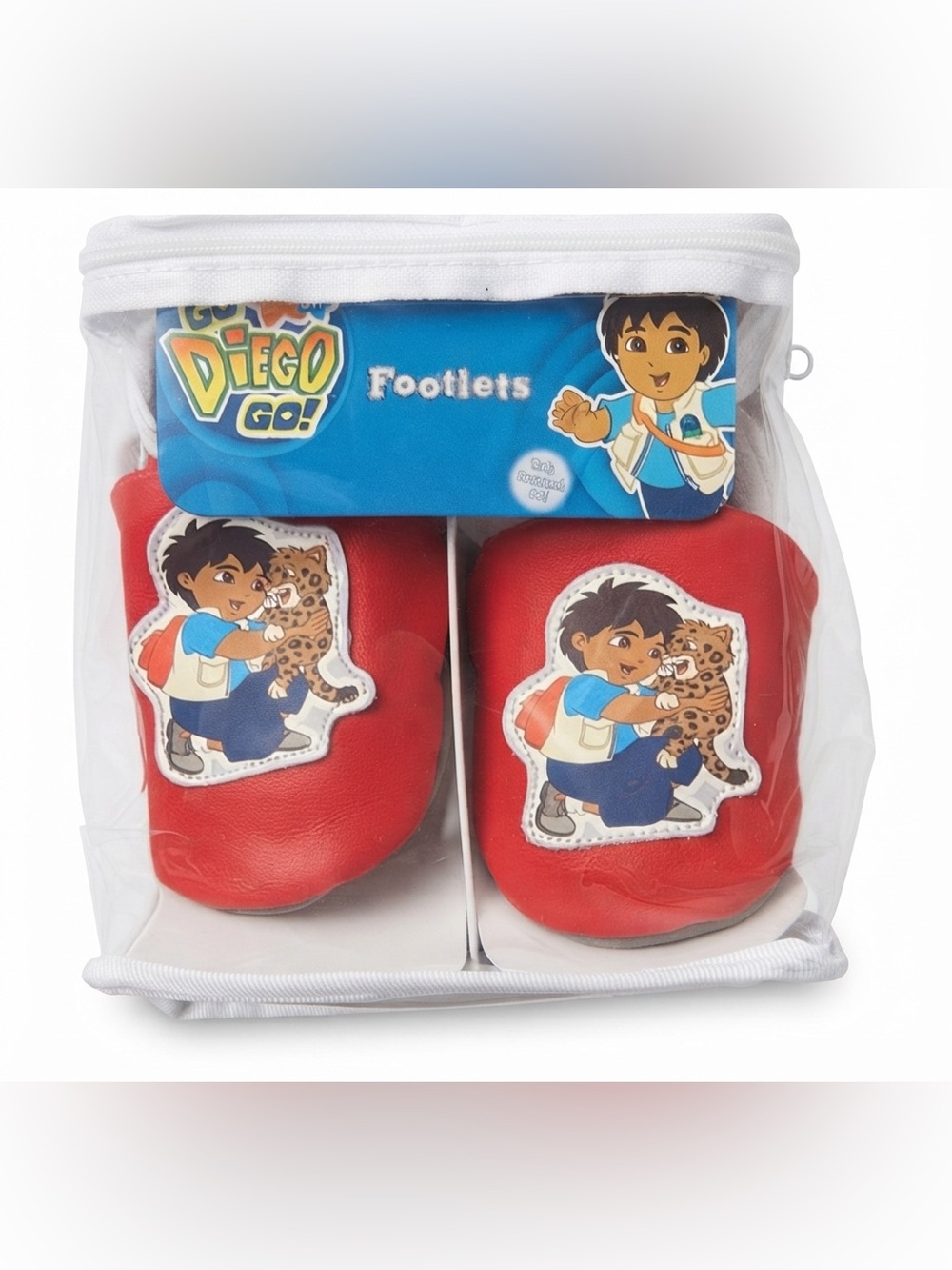 3/$20 Vintage Go Diego Go Red Footlets 3-4